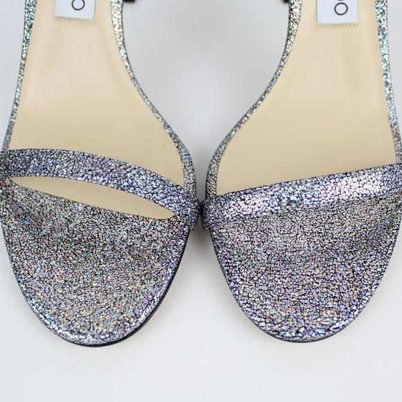 New JIMMY CHOO Minny 85 Glitter Heels– Strappy Sandals for Party, Wedding, Gala - Picture 11 of 15